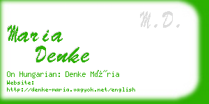 maria denke business card